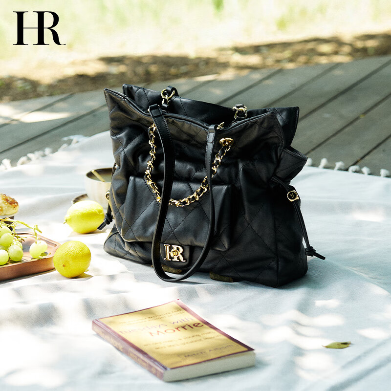 HR Handbag, Women's Large Capacity Casual Shoulder Underarm Bag, Light Luxury Diamond Pattern Ladies' Purse, Birthday Gift for Wome
