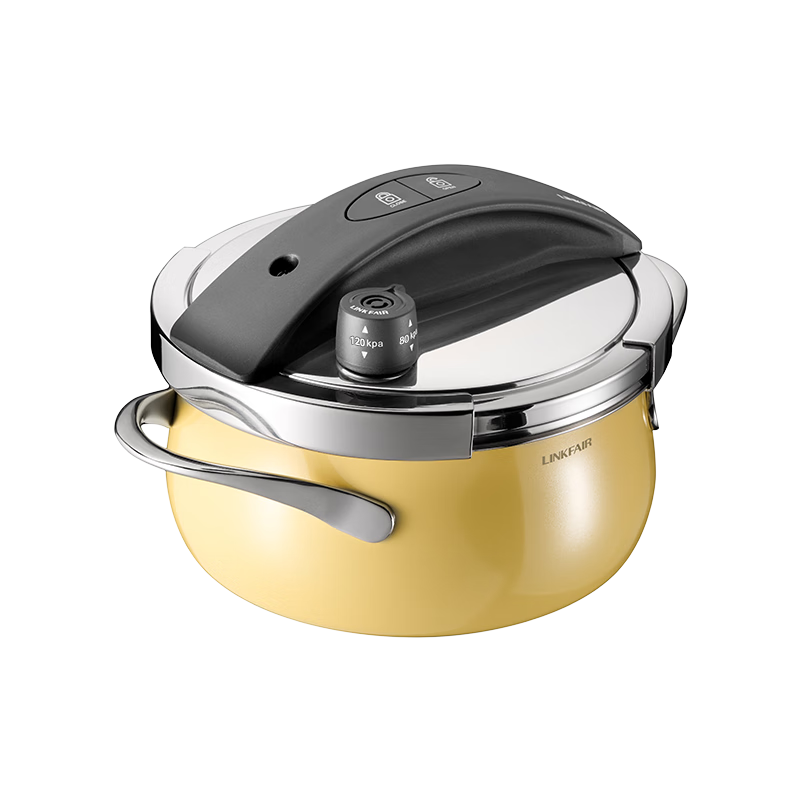 LINKFAIR Pressure Cooker, Household Anti-Explosion Stainless Steel Pressure Pot, Small Mini Push-Button One-Touch Opening And Closing, Suitable for Gas And Induction Cooktops
