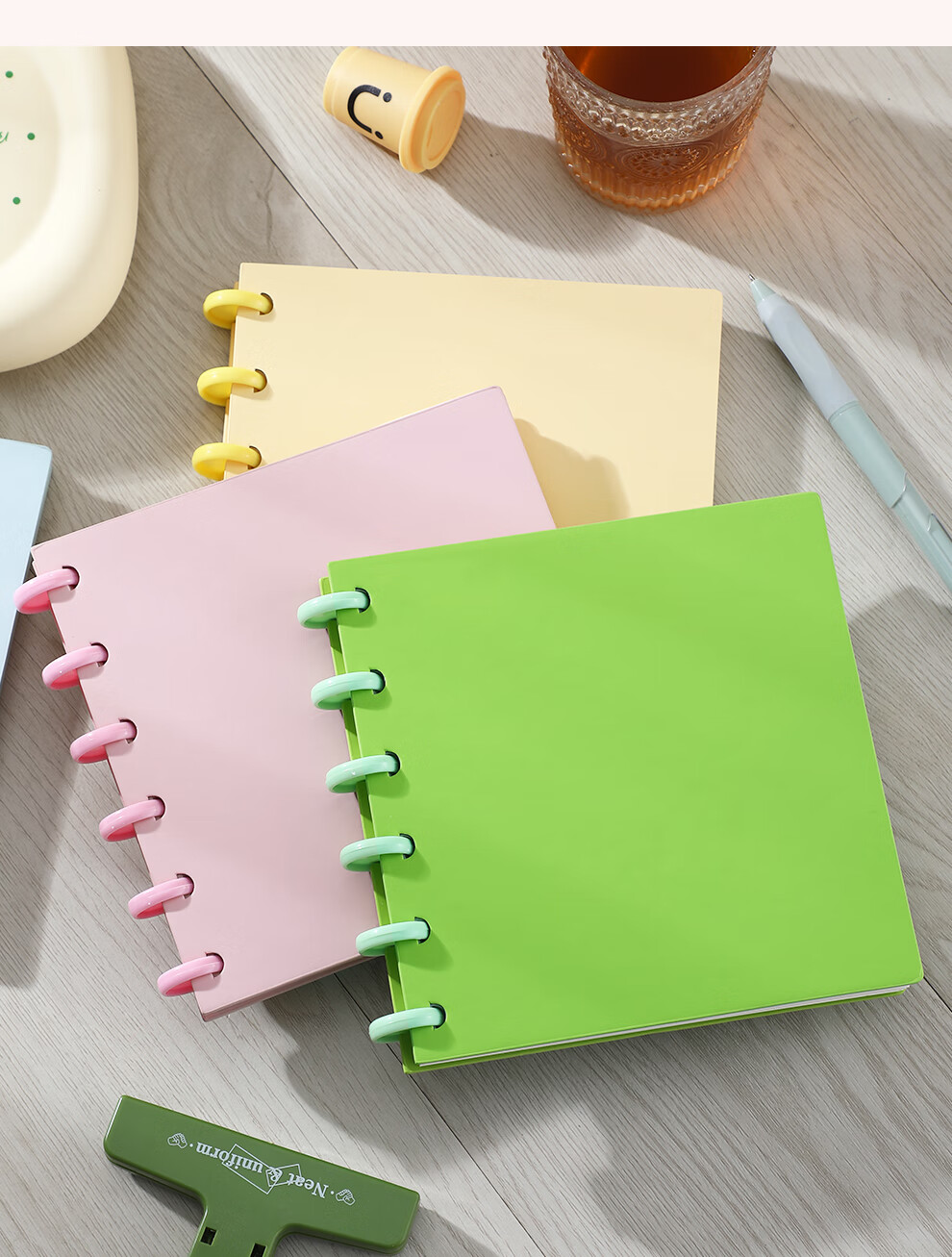 Faramon Notebook, Square Mushroom Clasp, Nepalese Handmade Notebook, Loose-Leaf Notebook, Aesthetically Pleasing Journal, Soft And Skin-Friendly Diary, Office Meeting Record Book, Diary, Pink 10