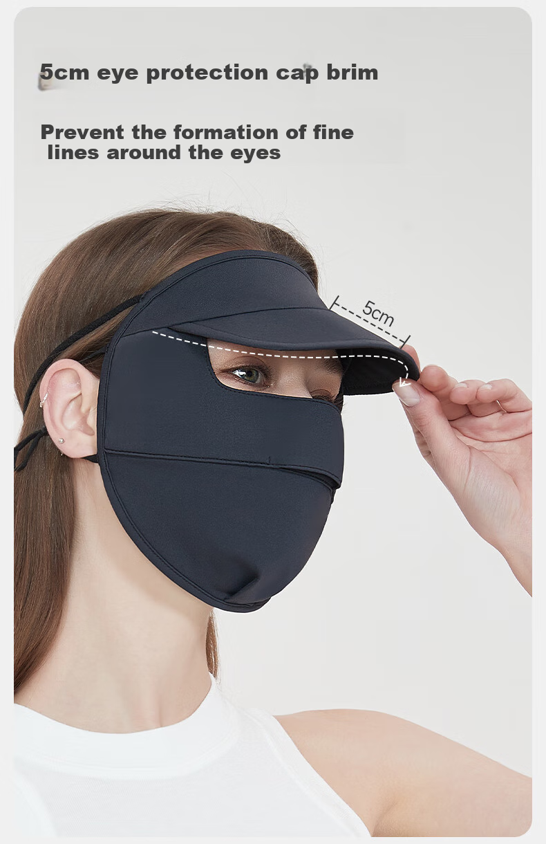 UV100 Sun Protection Face Mask, Spring And Summer Unisex UV-Resistant Sports Cycling Breathable Full Face Mask, 23501 Minimalist Gray 13
