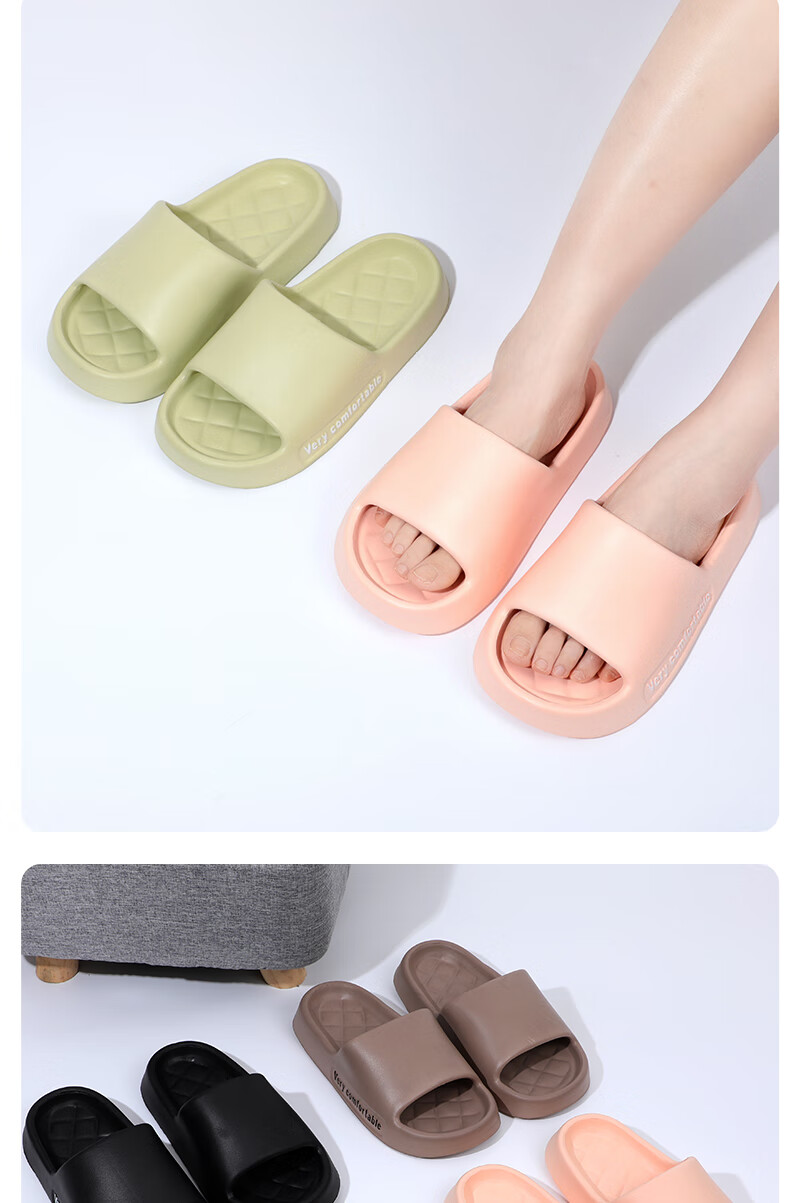 Grace EVA Breathable Slippers, Soft Sole Comfortable All-Season Outdoor Indoor Home Couple Sandals for Men And Women, Pink, Size 40-41 11