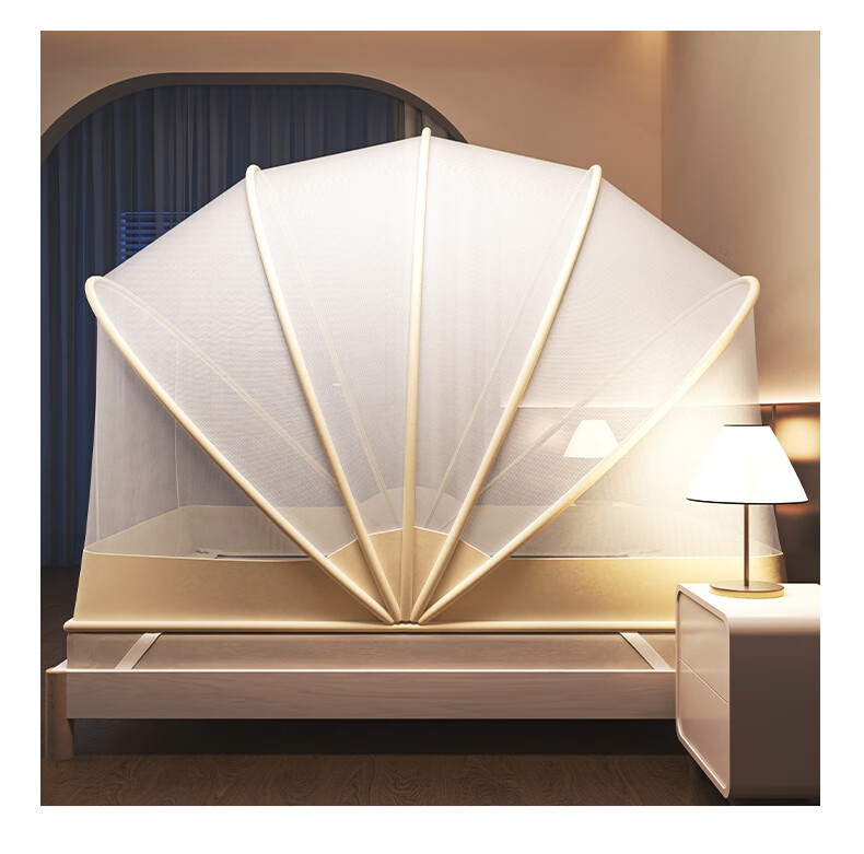 Sanshun Warm Moisture Seven-Strand Steel Wire Mosquito Net, No Installation, Foldable Mosquito Net, Class A Mesh, Household Bedroom 1.5x2m Bed 2