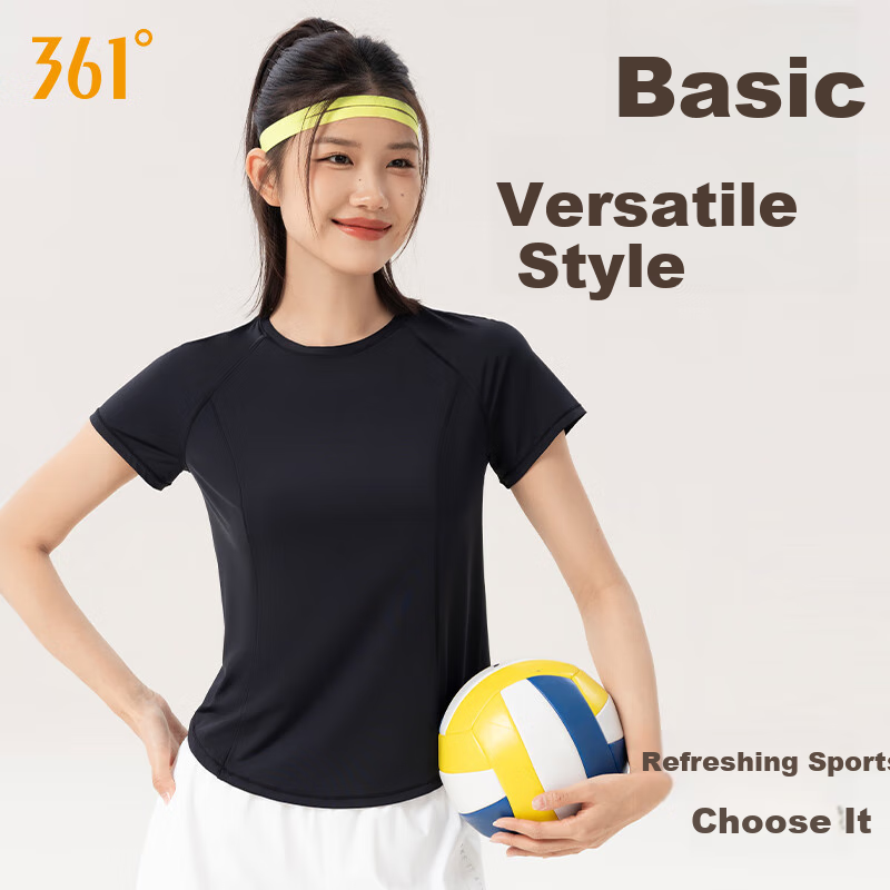 361° Women's Sports Fitness Yoga Top for Spring And Summer, Running Short-Sleeve T-Shirt, Stylish Quick-Dry Yoga Wear