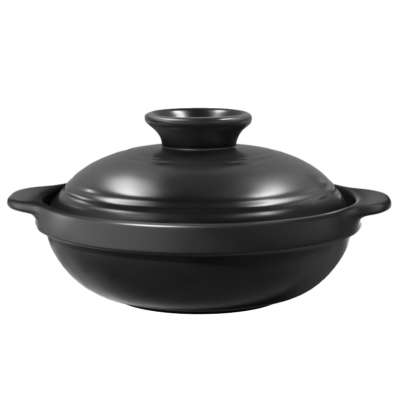Royalstar Ceramic Clay Pot for Rice, Soup, And Stew, Heat-Resistant, Non-Cracking, Gas Stove Compatible, Wide-Mouth, 2.1L