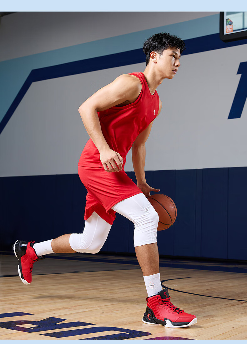QIAODAN Men's Sports Set, Basketball Uniform, Moisture-Wicking Quick-Dry Vest And Shorts Two-Piece Set, Athletic Wear Jersey 22