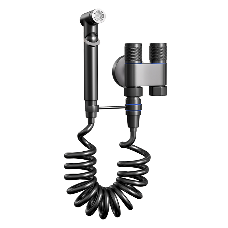Pollock Toilet Spray Gun And Companion Piece, One-In Angle Valve, Toilet Spray Gun Set, Pressure-Boosting Spray Gun MTPQ-ABS
