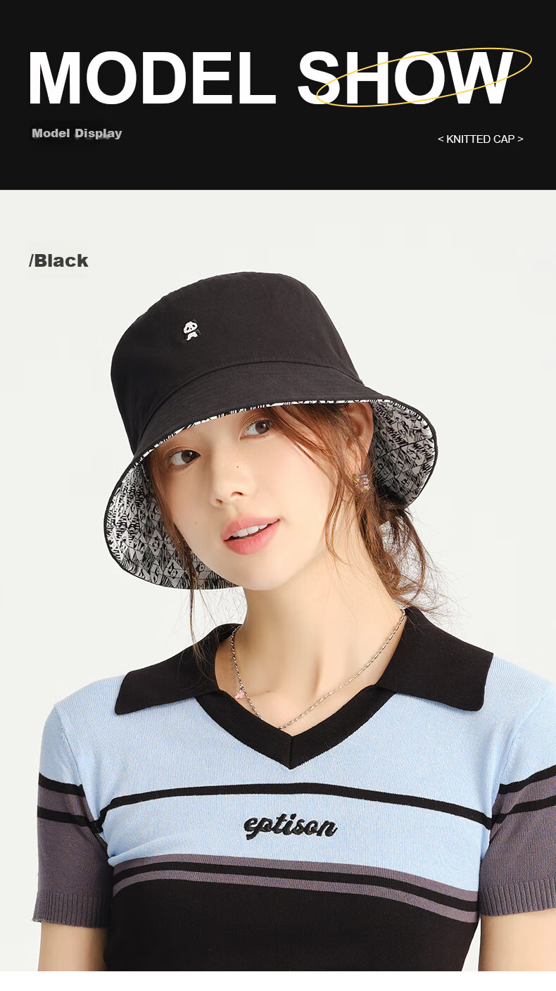 CACUSS Fisherman Hat for Women, Spring And Summer Contrasting Colors, Youthful Look, Face-Slimming Sun Hat, Fashionable Casual Bucket Hat with Patchwork Design, Dazzling Blue 6