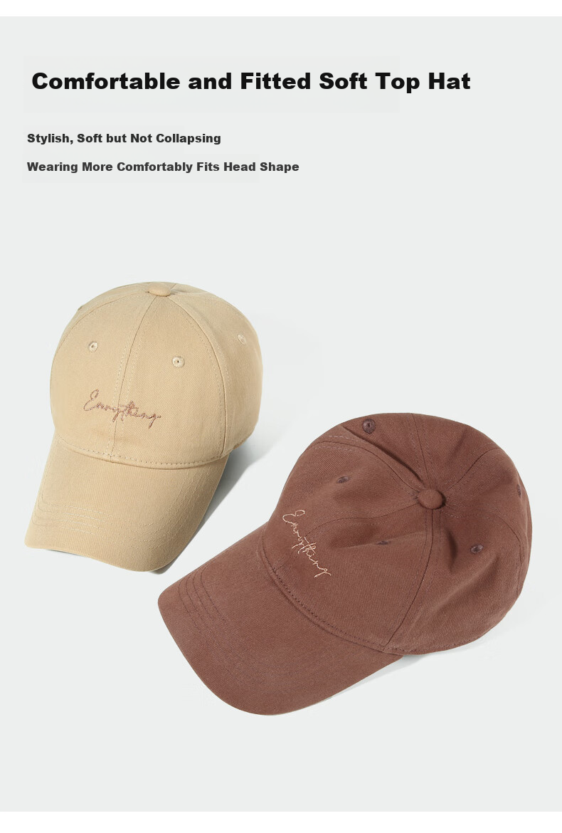 CACUSS Baseball Cap for Women, Spring And Autumn Soft Top Visor Hat, Outdoor Sun Hat, Face-Slimming Korean Style Versatile Sunshade Cap, Coffee Color 19