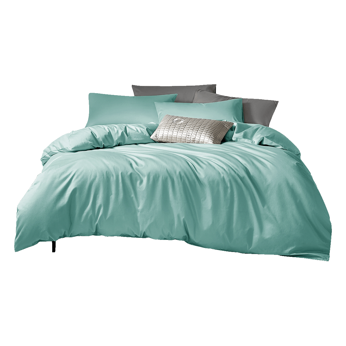 LUOLAI Home Textiles, Tianshui Blue, 120 Thread Count Pima Cotton Duvet Cover Single Piece Bedding, Blue, 200*230cm