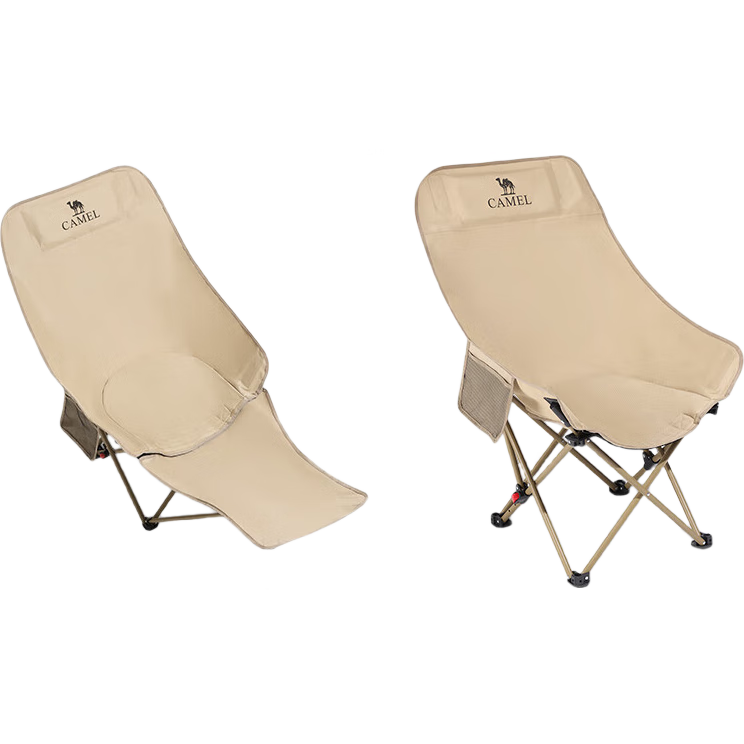 CAMEL Outdoor Folding Chair Moon Chair Adjustable Recliner Portable Lazy Camping Chair Office Nap Chair 3022