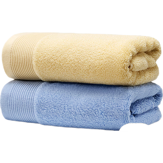 JD Original 138g Thickened Muliandai Towel, 10A Antibacterial And Anti-Mite, Pure Cotton Men's Face Towel, 2 Pieces, Yellow + Blue