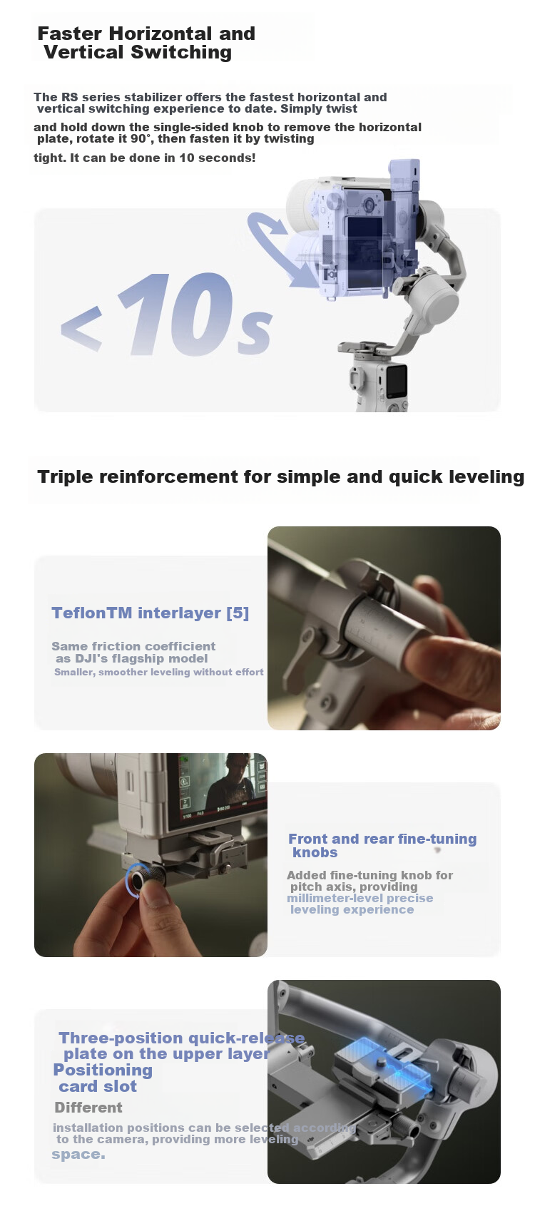 DJI RS 4 Mini Lightweight Self-Stabilizing Gimbal, Intelligent Follow Shooting Three-Axis Anti-Shake Handheld Gimbal for Smartphones, Mirrorless Camera Stabilizer 4