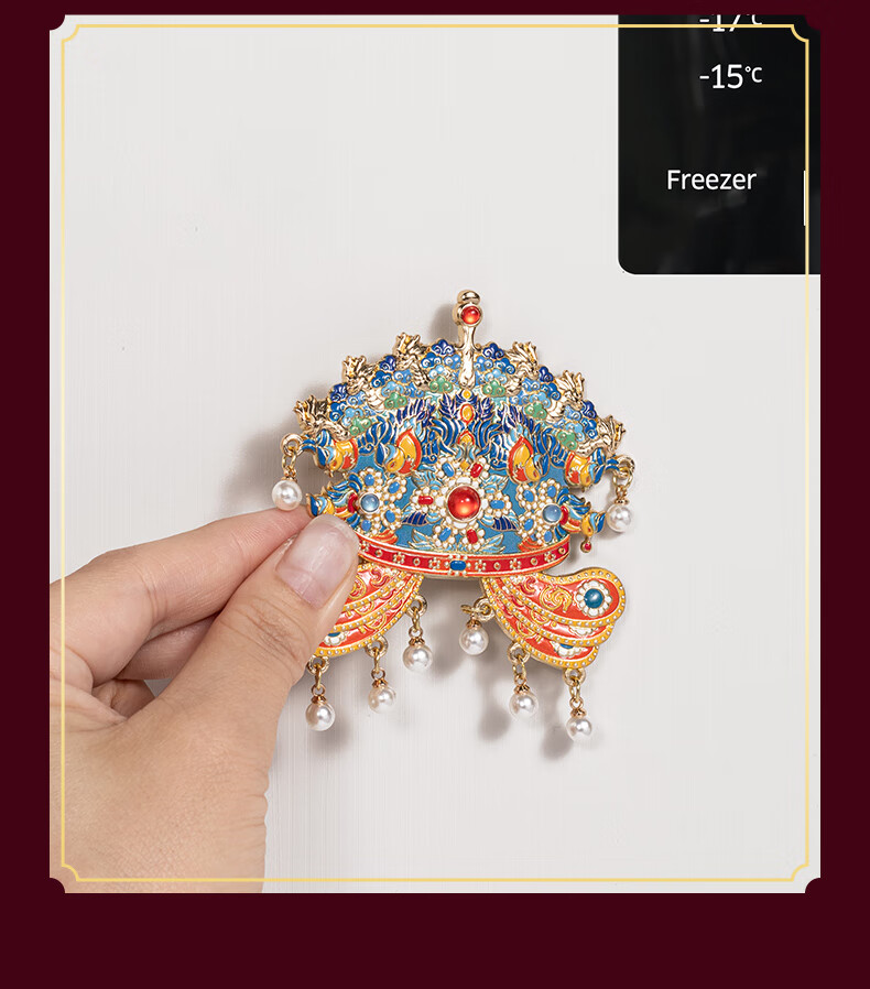TIANSE Jiulong Jiufeng Crown Refrigerator Magnet National Museum Cultural Creative Beijing Travel Forbidden City Souvenir Chinese Style Teacher's Day Birthday Gift TS-5995 Cardboard Packaging 2