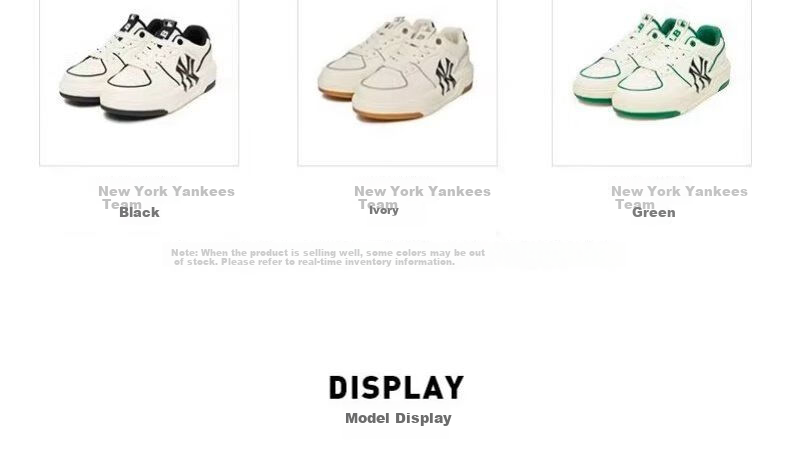 MLB Official Casual Sneakers for Men And Women, Thick-Soled Height-Increasing Shoes, Sports Footwear, 3ASXCA12N-50IVS, Size 235 3
