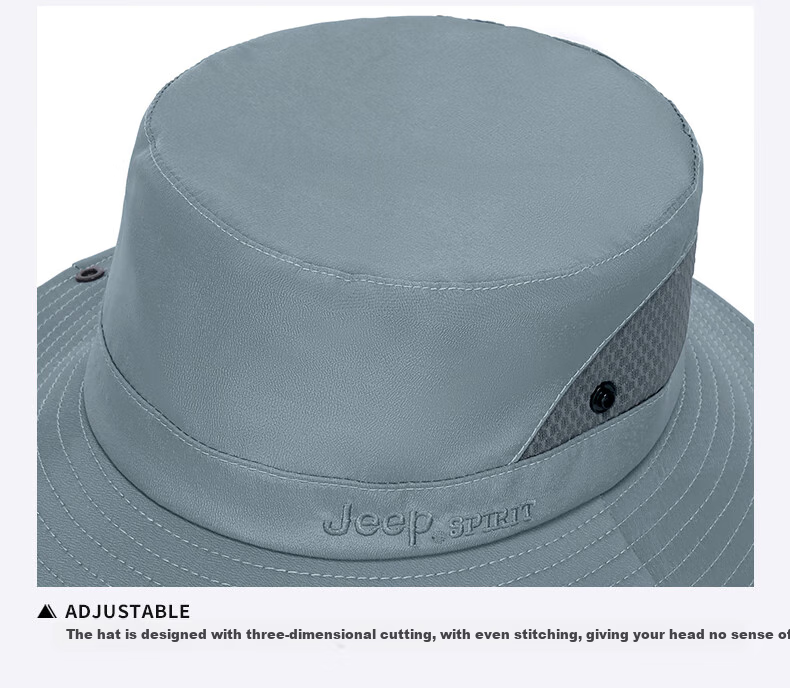 JEEP Hat, Unisex Sun Hat for All Seasons, Fisherman Hat, Outdoor Sports Sun Protection Hat, A0352 Deep Blue 9