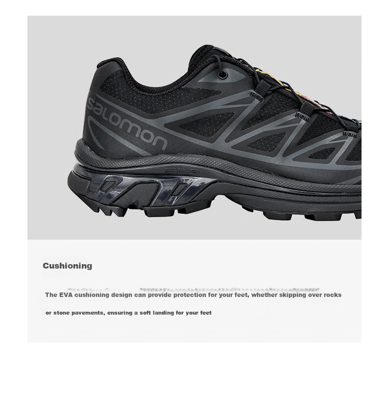 Salomon XT-6 Outdoor Hiking Trail Running Shoes L41086600 Black Size 42.5 4