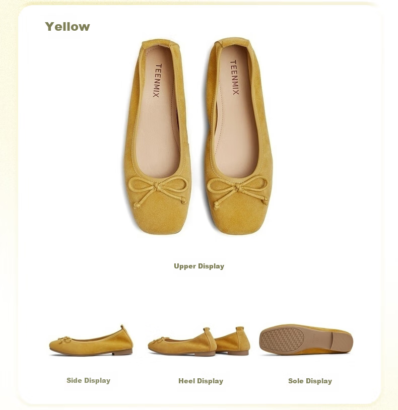 TEENMIX Rainbow Soft Candy Soft-Soled Low-Cut Flats, Ballet Mary Jane Shoes for Women, New Style Flat Shoes 13