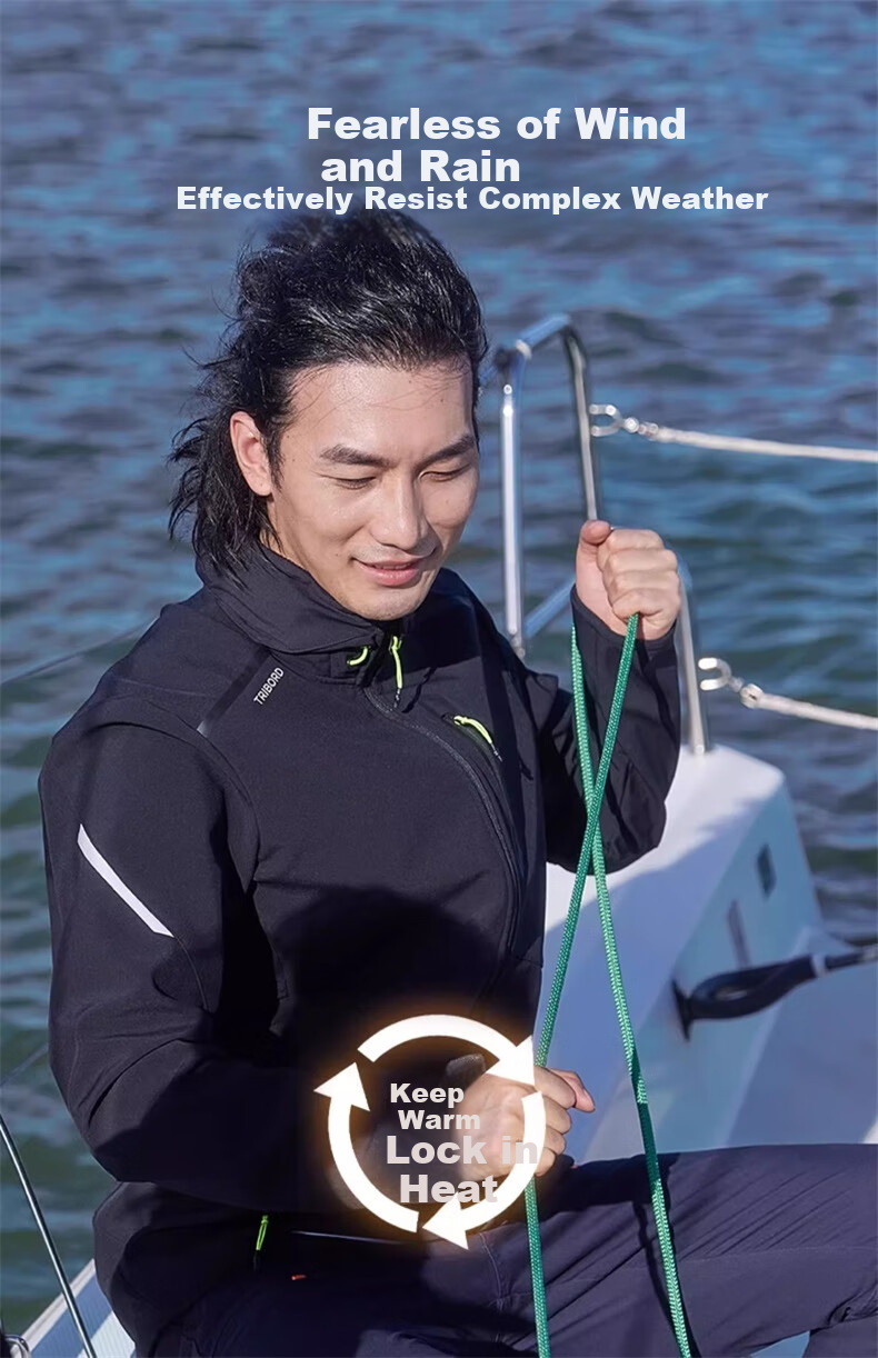 DECATHLON Soft Shell Jacket for Men And Women, Warm Autumn And Winter Outdoor Water-Repellent Sailing Jacket 5206203 5