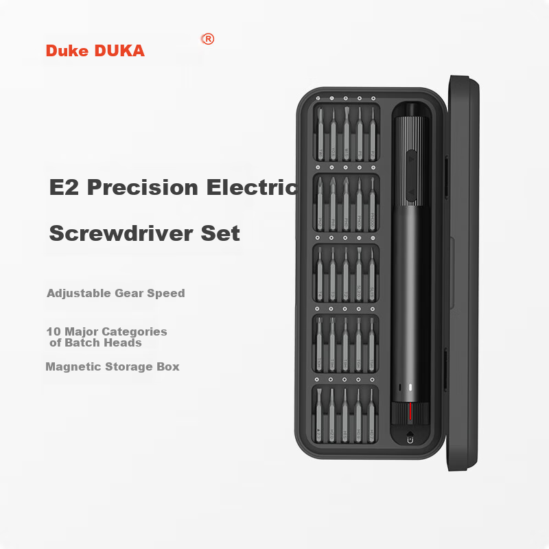 DUKA E2 Набор прецизионных бит для электроотвертки, 25 шт., перезаряжаемая бытовая беспроводная портативная отвертка