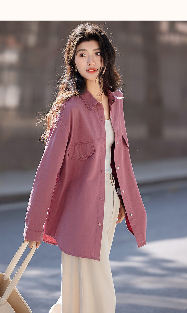 Dme [Pure Cotton Romantic Chronicles] Autumn Dopamine Three-Dimensional Collar Lapel Shirt, Relaxed Fit Blouse, Women's Top 10