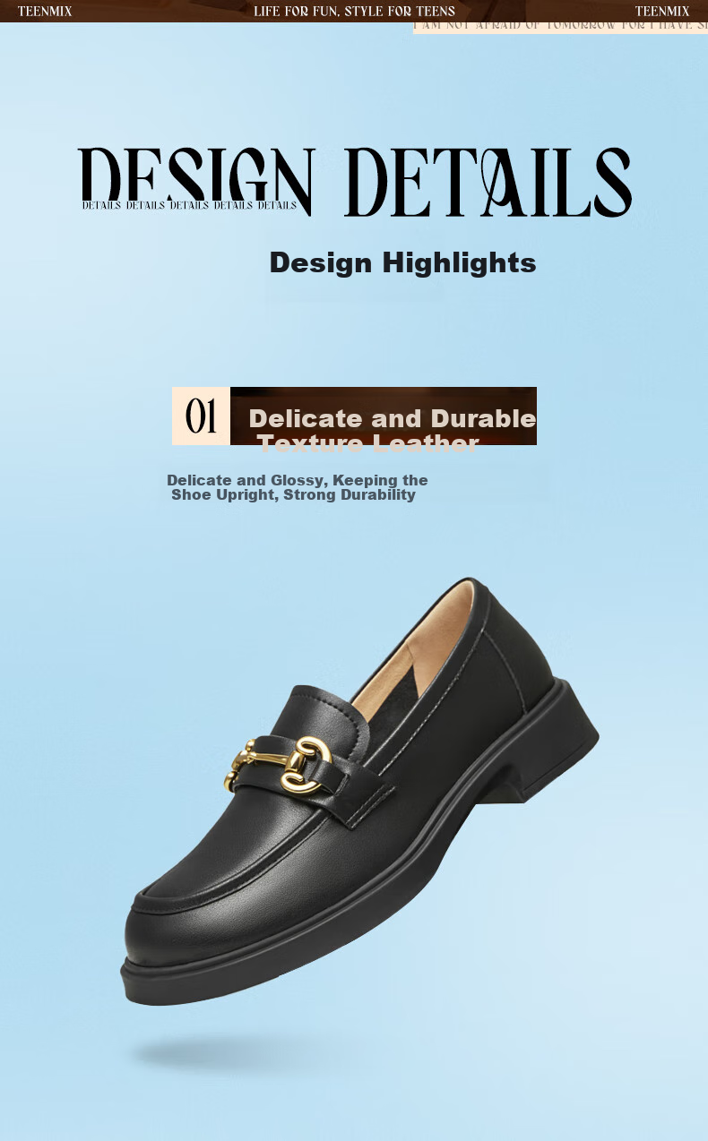Tianmeiyi Platform Loafers Women's Single Shoes Mall Same Style Commuter Leather Shoes 8