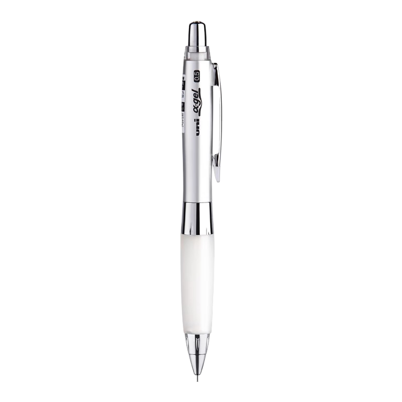 Uni Mitsubishi Automatic Lead Soft Rubber Pencil with Wobble Grip for School And Study M5-617GG 0.5mm White 1 Piece