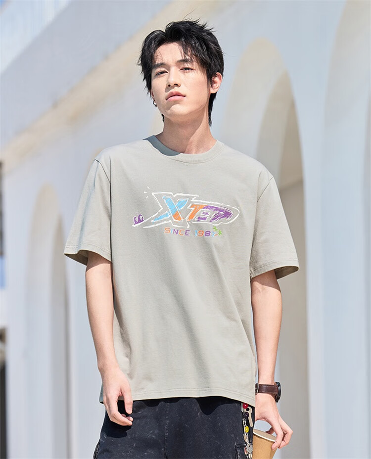 XTEP Summer New Men and Women Cooling Short Sleeve Outdoor Quick-Dry Cotton Sports Breathable T-Shirt 28