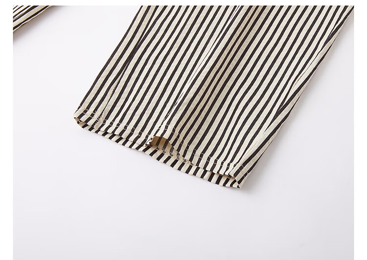 Demana Cloud Cotton Vintage Korean Style Striped Wide-Leg Drawstring Elastic Waist Slimming Women's Casual Pants for Spring and Autumn 15