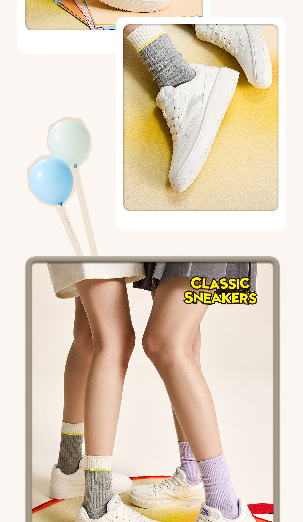 ANTA Lightweight | Skateboard Shoes, Lightweight And Flexible Women's Shoes, Summer Breathable Couple's White Sneakers, Thick-Soled Wear-Resistant Height-Increasing Casual Shoes 10
