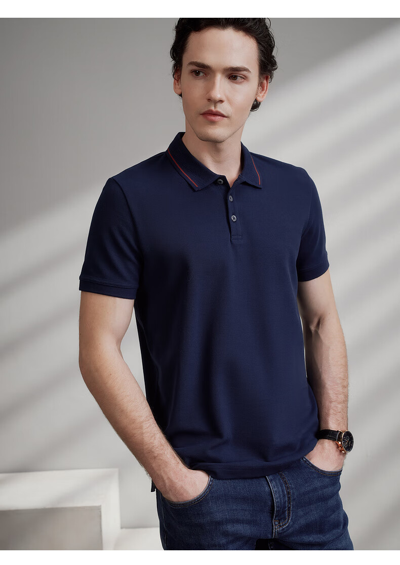 G2000 Cotton Soft Skin Pique Polo Shirt with Contrast Collar Spring Summer Mall Edition Pink Blue M 9