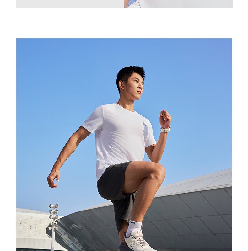 Peak Men's Summer Short Sleeve Quick-Dry Breathable Sports Loose Running Base T-Shirt DF652471 41