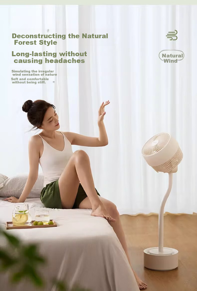 Amadana Japanese Three-Head Air Circulation Fan C8 Electric Fan Floor Fan Standing Home Quiet Remote Control Household Turbine Fan High Air Volume 3 Multi-Head Electric Fan First-Class Energy Efficiency 9
