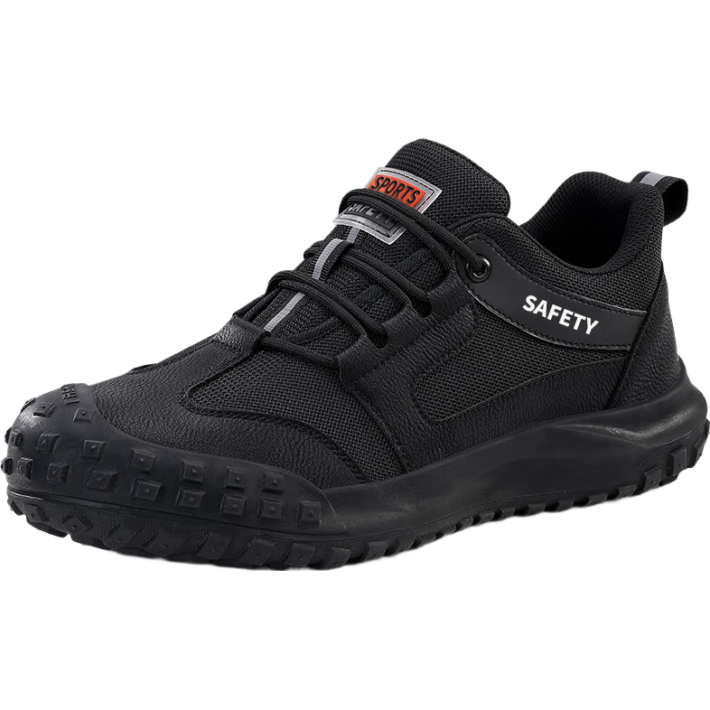 Jingtu Men's Breathable Safety Work Shoes Steel Toe Anti-Puncture Lightweight Comfortable Protective Shoes 3015F Size 41
