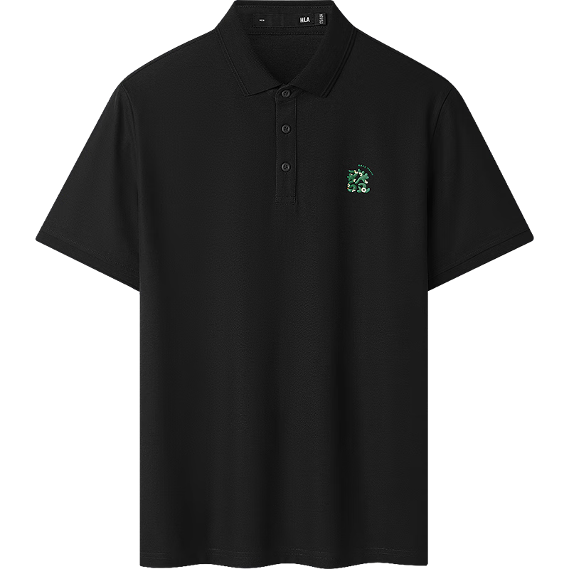 HLA Short-Sleeve Polo Shirt for Men, New Product [Money-Making Print], Cool-Feeling Short-Sleeve for Men in Summer