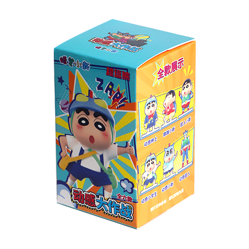 MINISO Crayon Shin-Chan Dynamic Battle Series Car Decoration Figurine Blind Box Toy Birthday Gift for Men And Women, Single Box