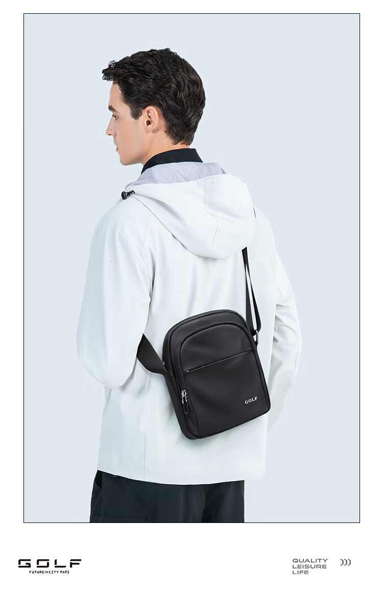 GOLF Shoulder Bag, Casual Crossbody Bag for Men And Women, Phone Bag, IPad Mini Bag, Water-Resistant Cycling Sports Messenger Bag 4