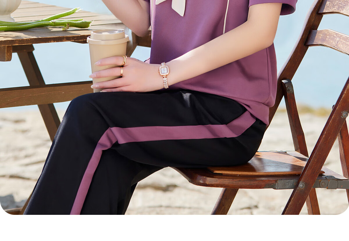 Yuzhaolin Mom Spring Sports Suit Middle-aged and Elderly Women's Long Sleeve Sportswear Two-piece Set Y51K051 13