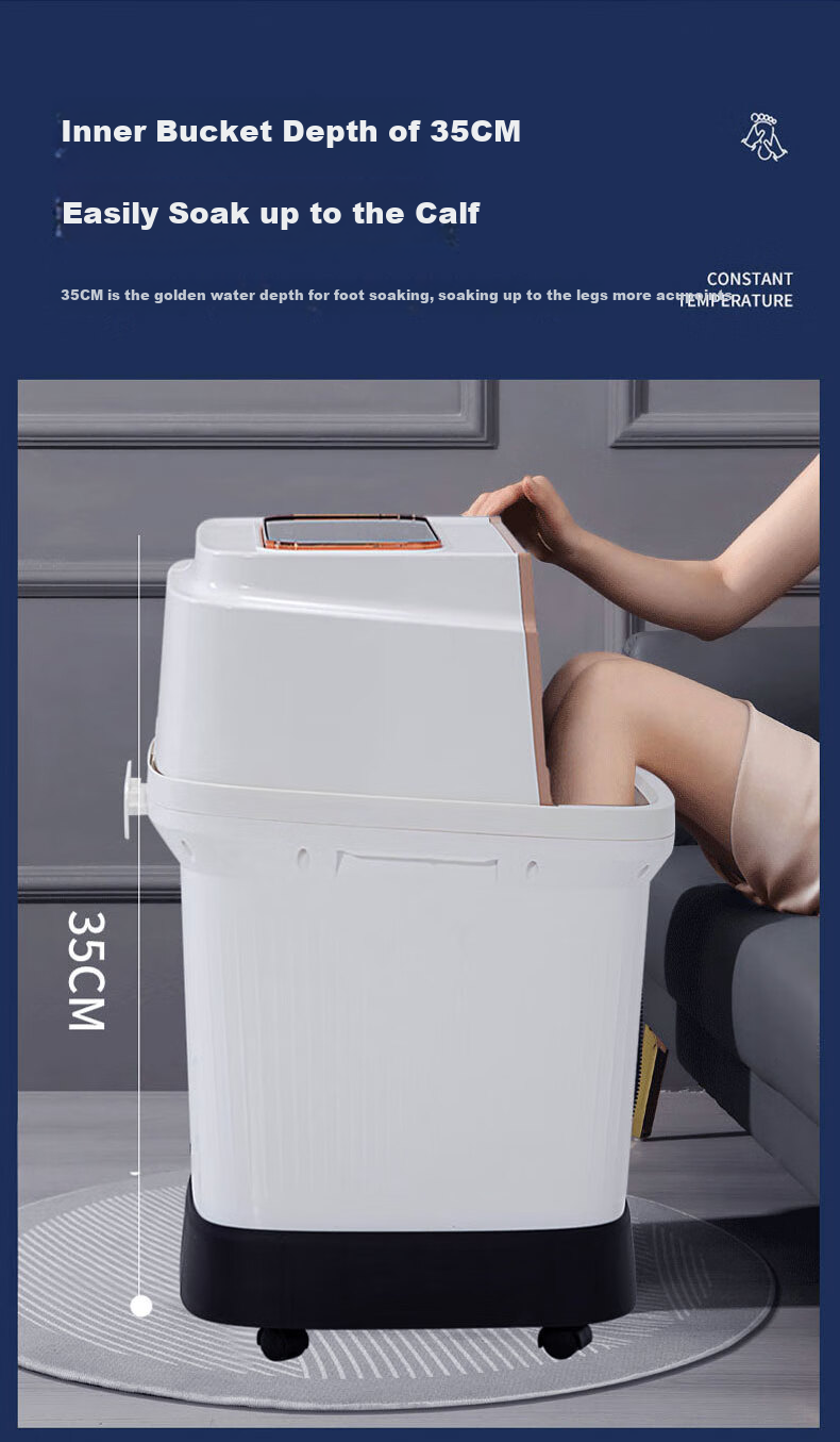 AUX Foot Bath Bucket, Home Use Soaking Tub for Pedicure And Massage, Electric Heating Upgraded Over-Knee Deep Bucket, Mid-Autumn Festival Gift 5