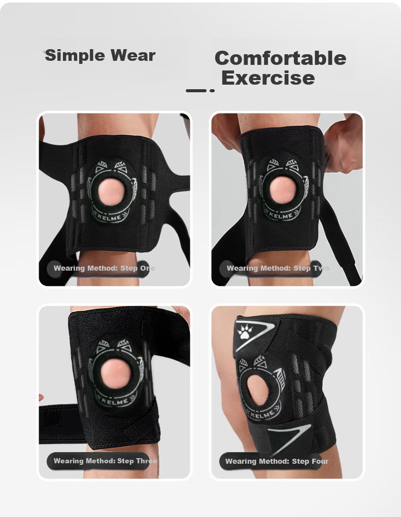 KELME Knee Brace Sports Knee Support for Men And Women, Badminton Hiking Meniscus Injury Patella Running Jump Rope 11