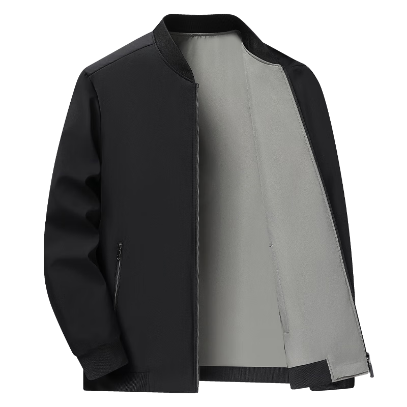 FIRS Reversible Wrinkle-Resistant Men's Jacket Spring Autumn Business Casual Baseball Collar Short New Dad Workwear Coat