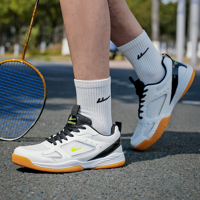 Warrior Men's Breathable Badminton Shoes Outdoor Training Shoes WXY(ZA)-4554 Beige Black Size 43