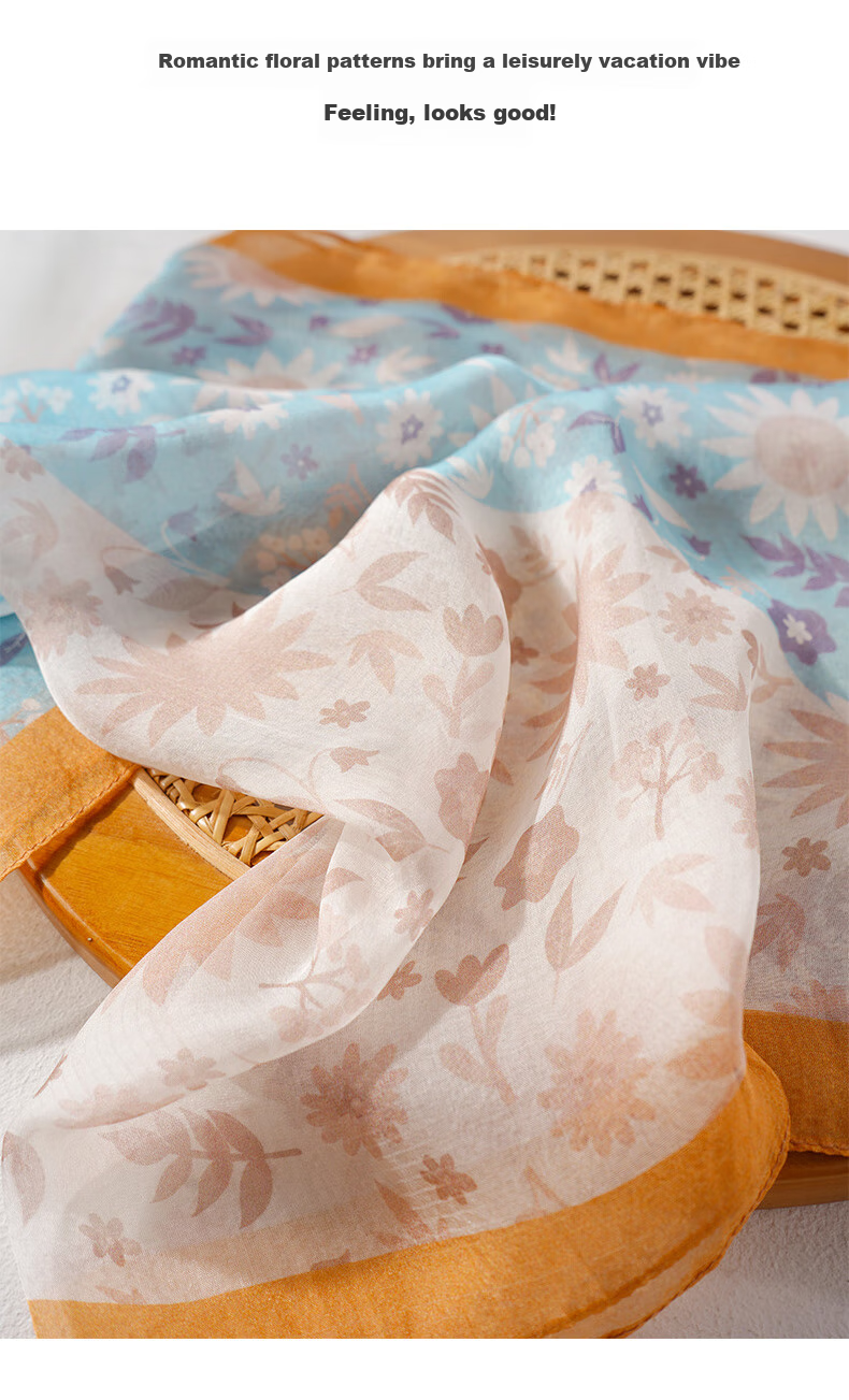 Hangsilu Silk Scarf for Women, Mulberry Silk Scarf, Square Scarf, Pearl Shawl, Birthday And Holiday Gift for Mom 17
