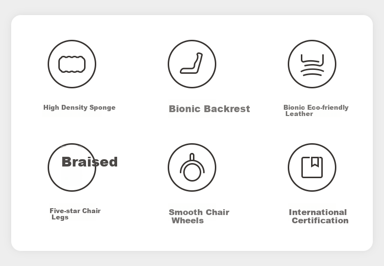 Deli Ecological Leather Executive Chair, Comfortable Home Office Chair, Ergonomic Computer Chair, 4913S 2