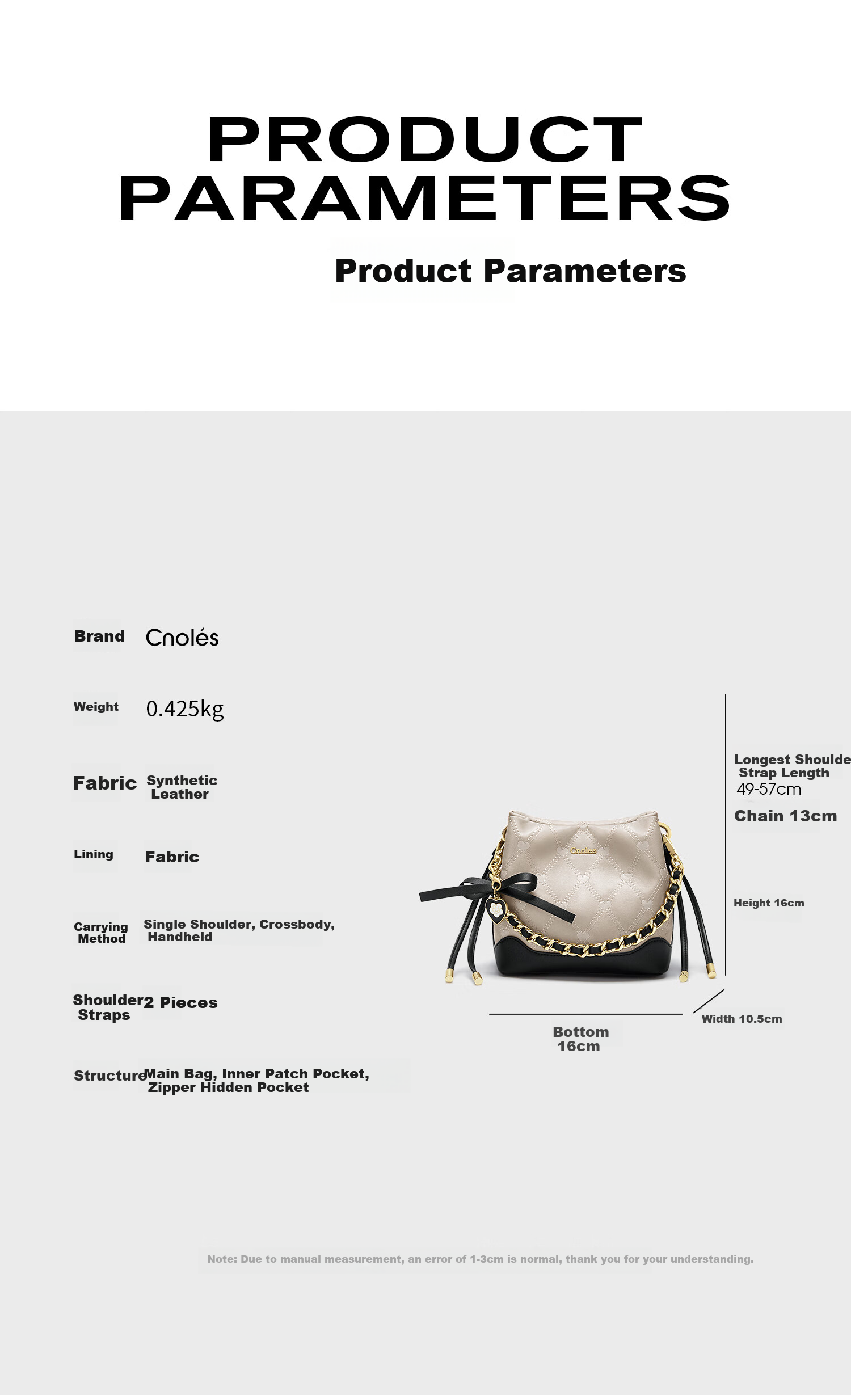 Cnoles Bucket Bag, Women's Niche High-End Crossbody Shoulder Bag, Practical Gift for Girlfriend on Valentine's Day 7