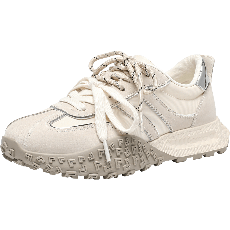 ZHR Dexun Women's Shoes, 2026 New Style, Soft Sole Fashionable Women's Shoes, Stylish Thick-Soled Sneakers for Women, KS110, Beige, Size 37