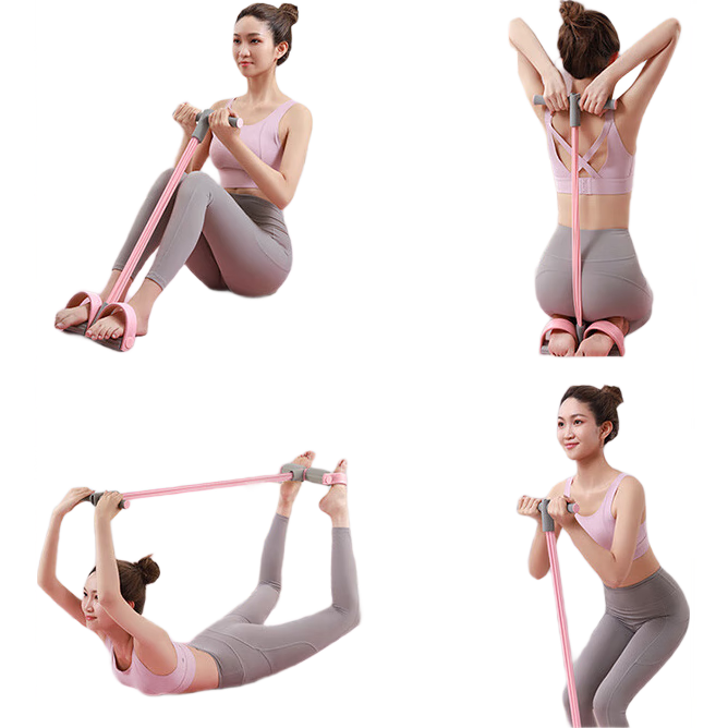 Duweike Foot Pedal Resistance Band, Sit-Up Assist, Yoga Fitness Equipment, Back Opener, Xiaoyanfei Stretching, Thickened 6 Tubes