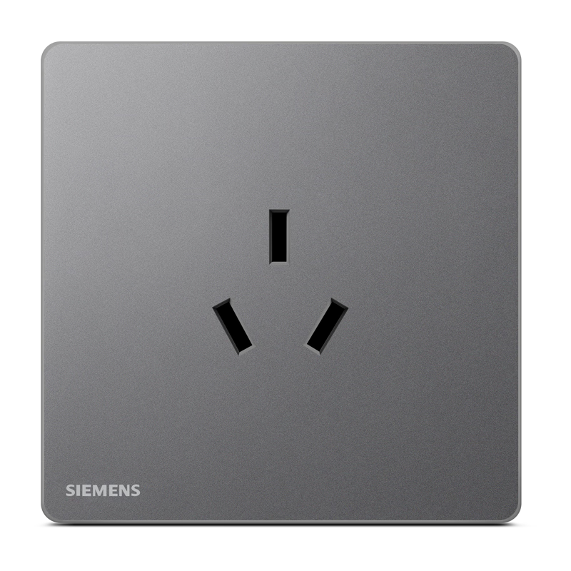 SIEMENS Socket Panel, 16A Three-Hole Socket, Suitable for Wall-Mounted Air Conditioners, Yucai Star Night Gray 5UB40433NC06