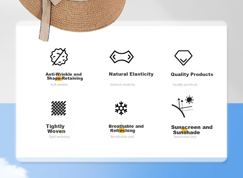GLO-STORY Women's Sun Hat Outdoor Straw Hat for Travel, Beach, Korean Style Butterfly Bow Trendy WMZ824172 2