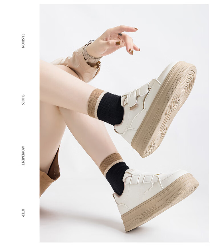 Global Magic Tape White Shoes for Women 2025 Spring New Style Niche All-match Student Campus Cute Casual Board Shoes 3