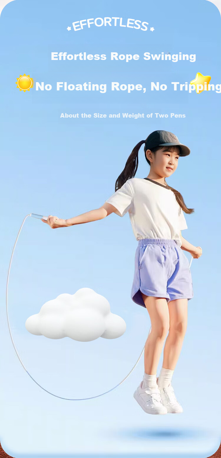 XTEP Professional 4.0 Jump Rope for Students [School Recommended], Elementary School Beginners, Children's Speed Jump Rope 12